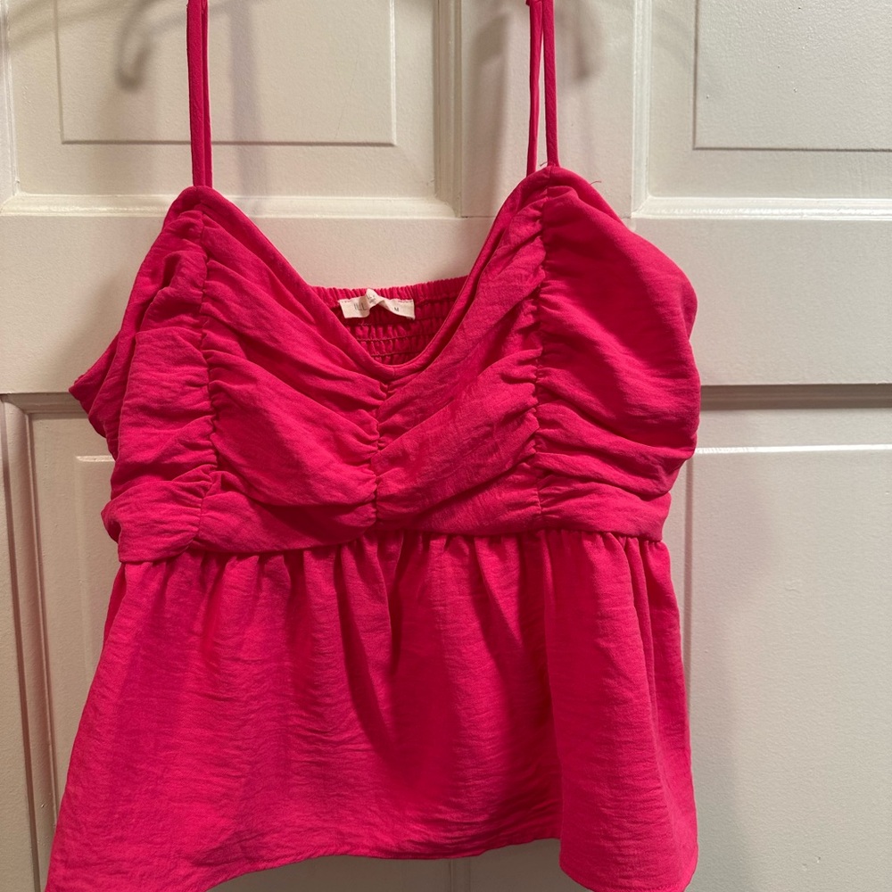 ILLA ILLA Fuchsia Ruched Tank Top